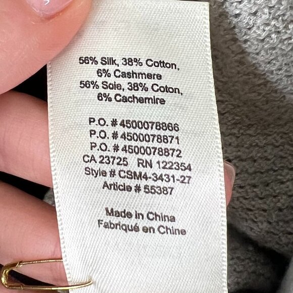 Wilfred Aritzia Silk Cotton Cashmere Blend Open Front Knit Cardigan with pockets - Picture 8 of 9